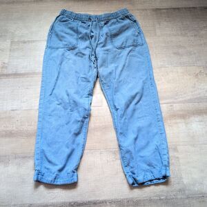 Rare Volcom Womens Jeans Pants Blue 100% Cotton Elastic Waist 8